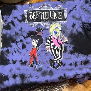 Official Beetlejuice Purple and Black Mixed Dye T-Shirt